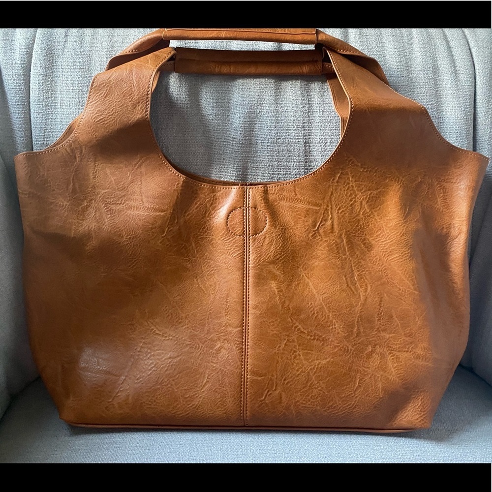 Social Threads Vegan Leather Hobo Bag